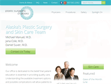 Tablet Screenshot of plasticsurgeryak.com